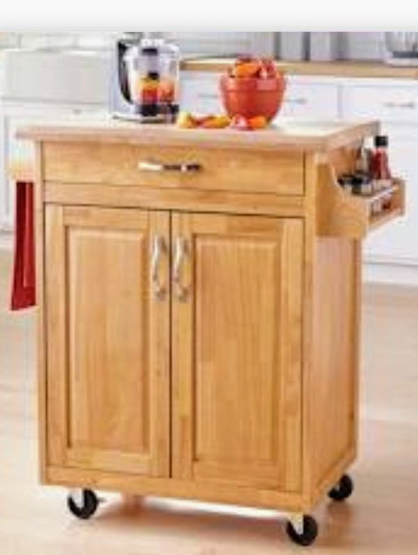Kitchen cart Island with microwave for Sale in Londonderry, NH - OfferUp