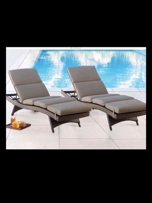 Sunbrella Chaise lounge chair cushions from Costco for ...