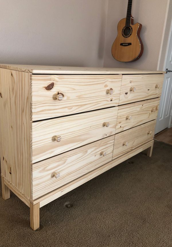 Light wood raw dresser from ikea for Sale in Las Vegas, NV OfferUp