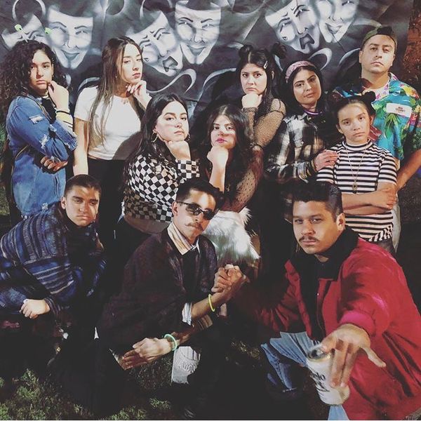 Photography backdrop 90s party Cholo Chola smile now Thuglife clown