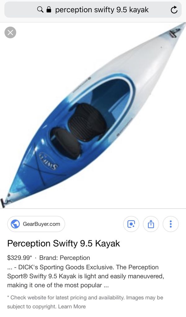 perception swifty 9.5 kayak for sale
