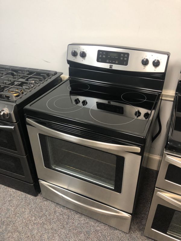 KENMORE STAINLESS GLASS TOP STOVE 4 MONTH WARRANTY for Sale in ...