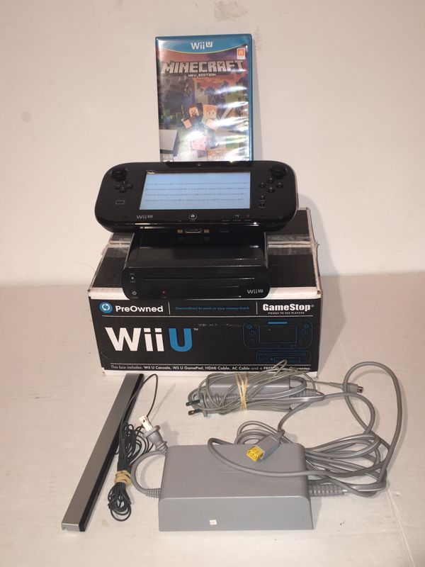 Wii U Console COMPLETE GamePad, All Cords, MINECRAFT Game, UNDER