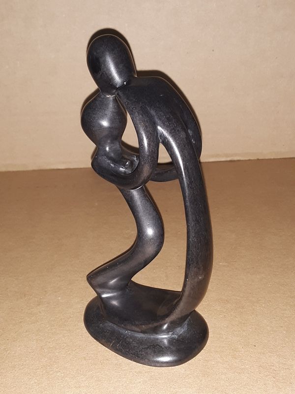 Lovers Kenyan Soap Stone Sculpture Kisii Stone Art for Sale in Bronx