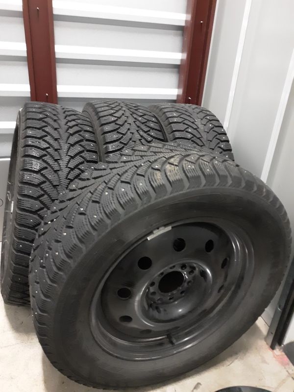 225/60 R16 four new snow tires and rims paid 800 sell 350 for Sale in