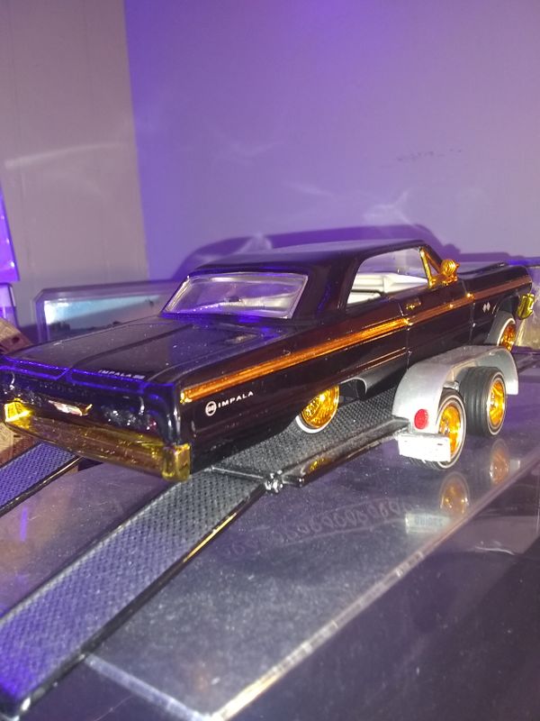 64 Impala all gold model car Lowrider. Die cast metal car for Sale in