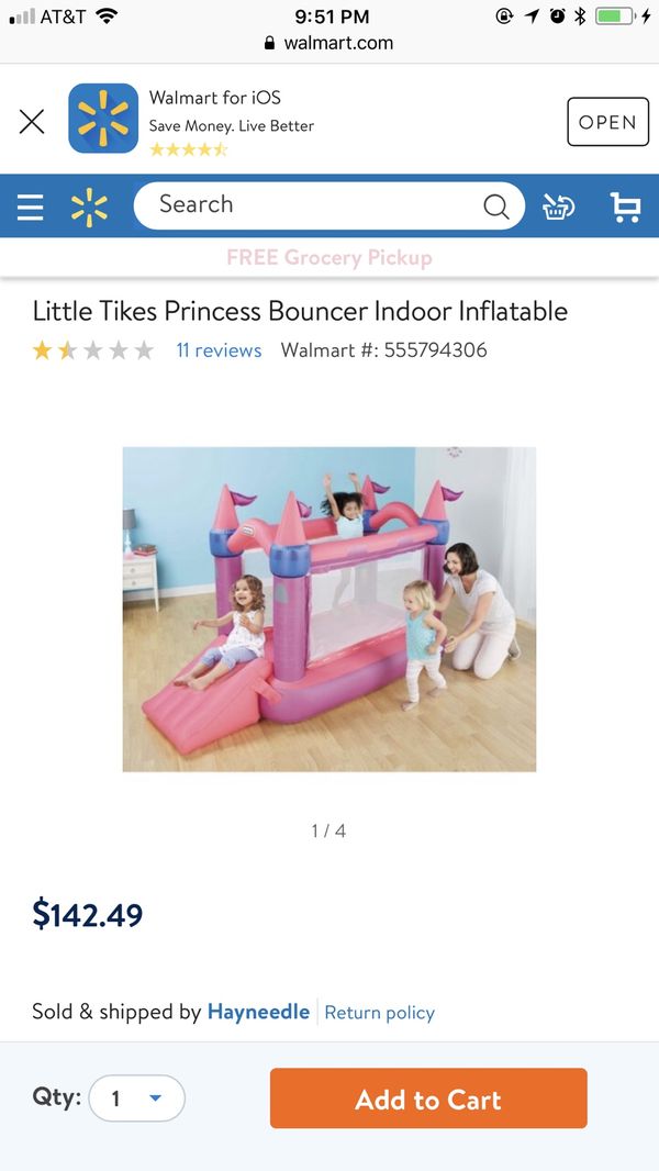 little tikes princess bouncer indoor inflatable