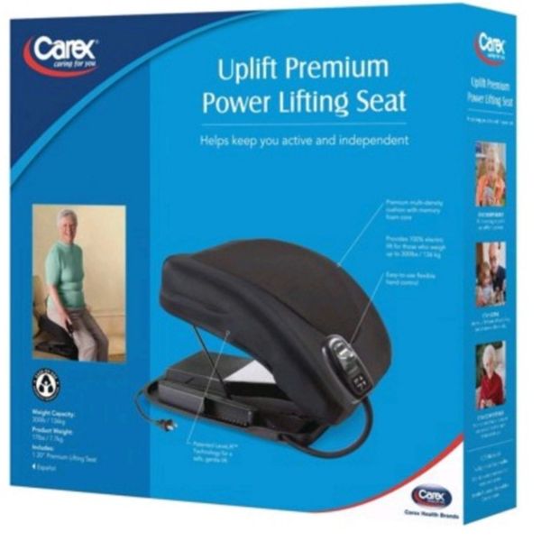Carex Uplift Premium Power Seat Lift 20" Wide, Black, 100 Lifting
