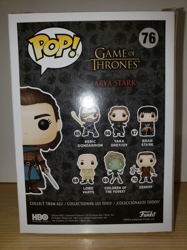 funko pop game of thrones arya stark