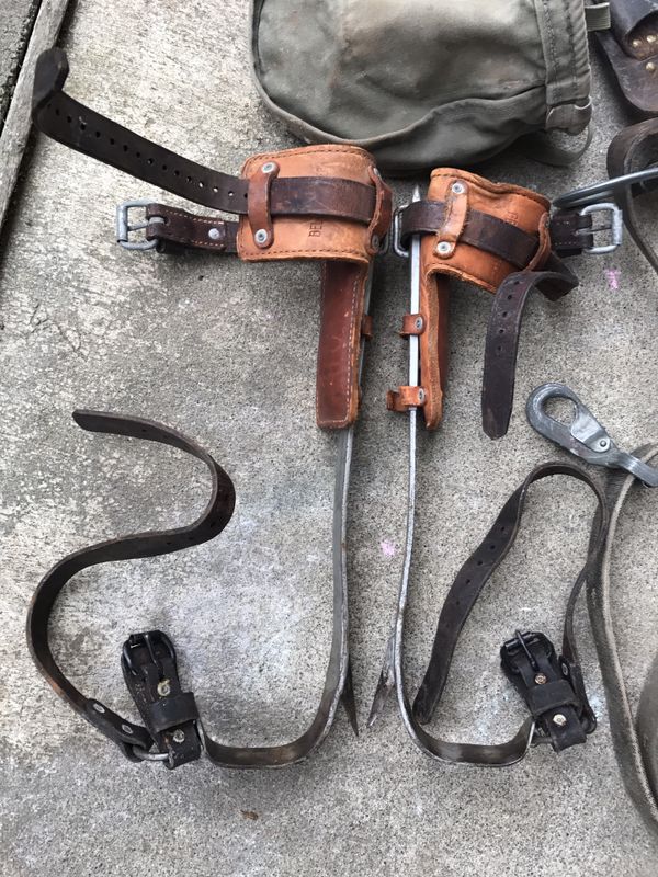 Tree trimming climbing lineman pole climbing gear for Sale in Everett