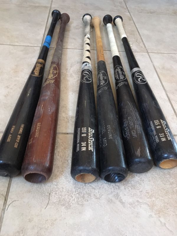 MLB game used wood baseball cracked bats 20 each for Sale in Murrieta