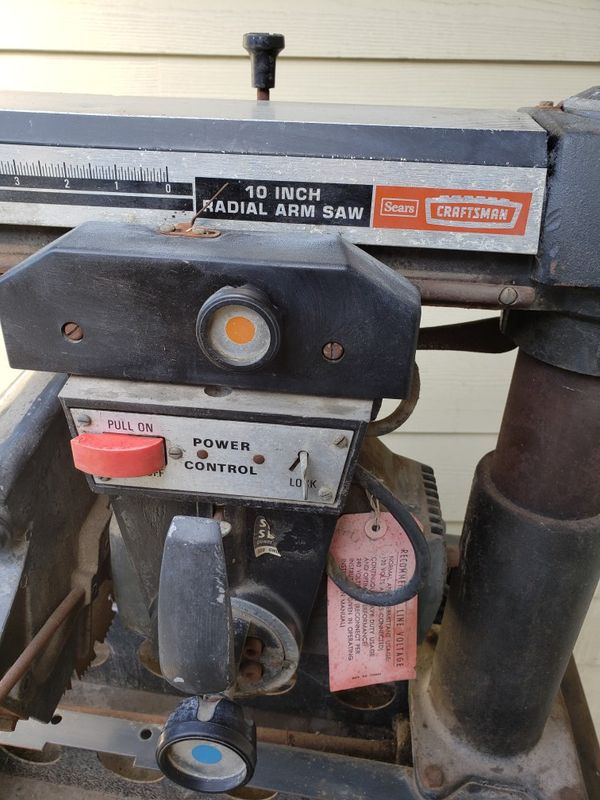 SEARS CRAFTSMAN 10 INCH RADIAL ARM SAW WORKS GREAT For Sale In El Monte ...