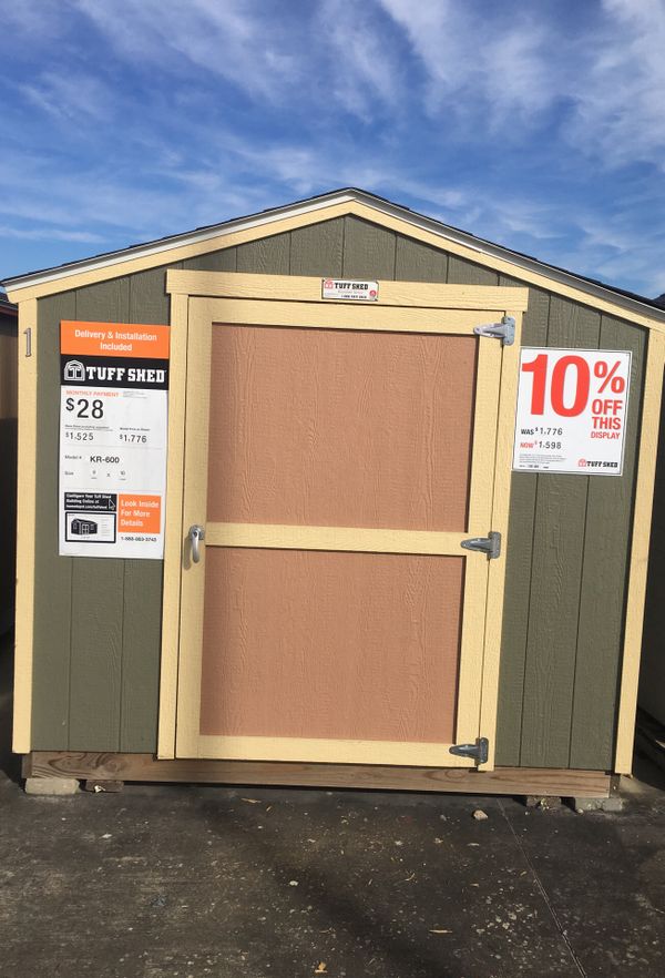 tuff shed kr600. 8’ x 10’ at gonzales home depot for sale