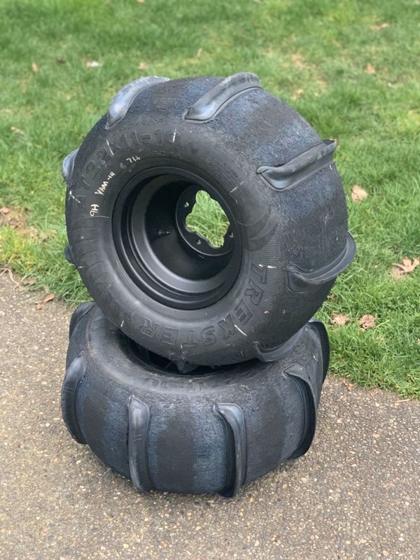 SKAT TRAK EXTREMES SAND TIRES PADDLE TIRES ATV TIRES WHEELS YAMAHA