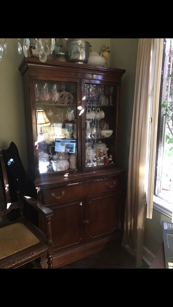 1940 Duncan Phyfe style antique dining table buffet and ...