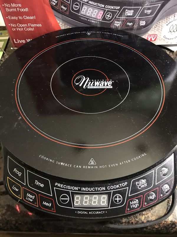 NuWave Precision Induction Cooktop Model Number 30121 with instructions and DVDs Cooking Pan for