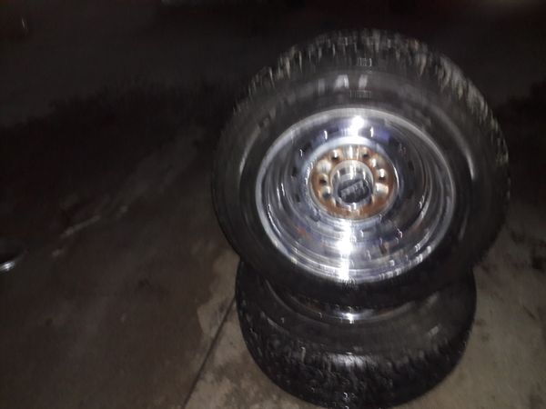 2 15 in six lug rally rims in tires for Sale in Fontana, CA - OfferUp