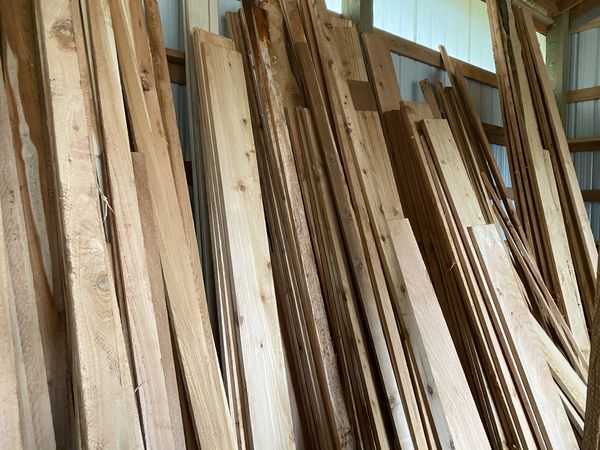 Cedar rough cut lumber 1x4 2x4 2x6 1x10 Let me know what u