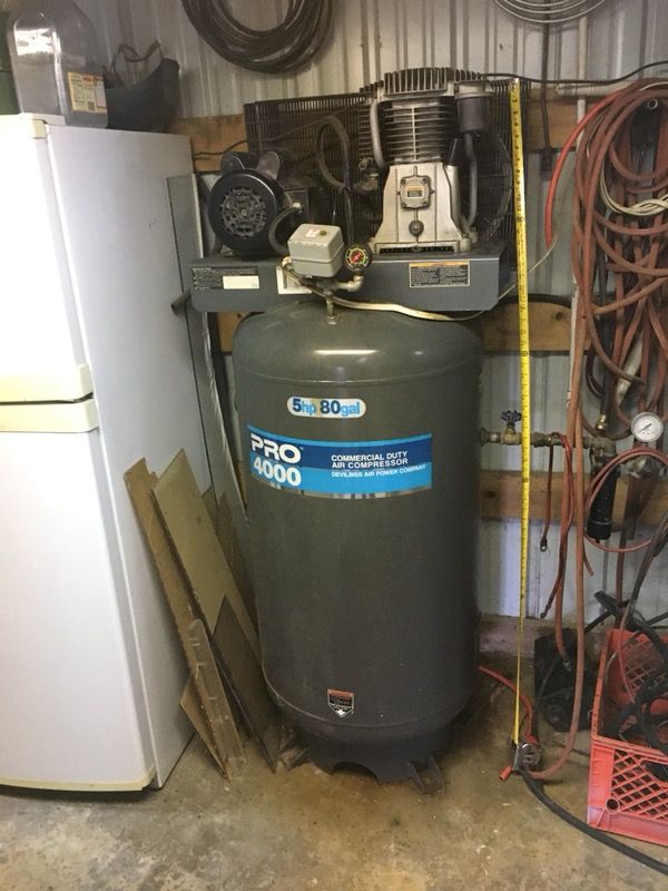Air compressor 80 gl 5hp 220 devilbiss Pro 4000 2 stage for Sale in