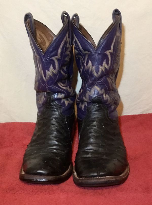 tony lama full quill ostrich round toe