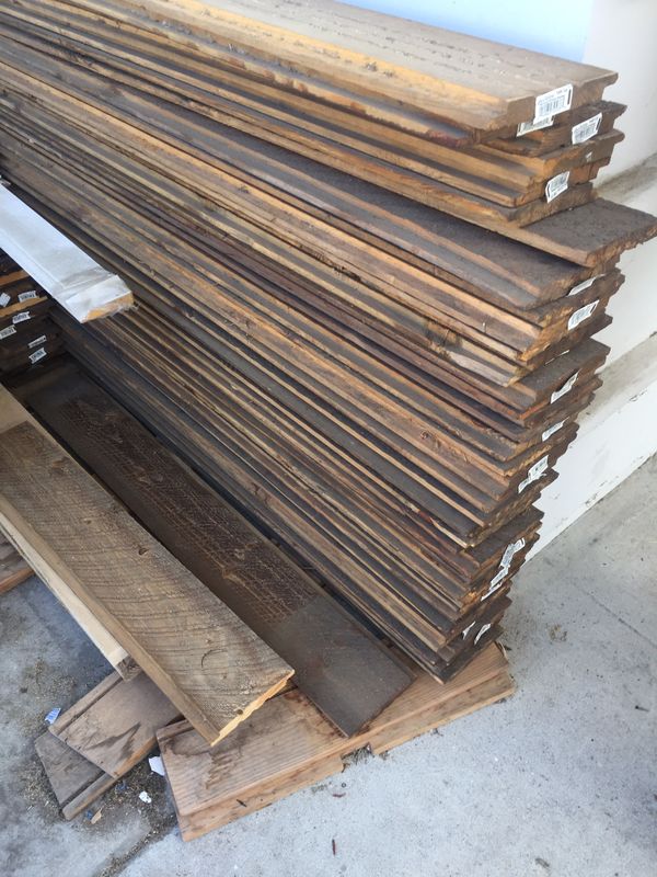 Barn wood ghost wood 6 in. X 144 in. Bannack Brown shiplap siding for