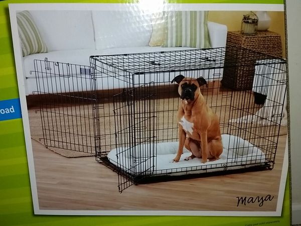 Top paw 42 inch double door folding crate Clearance