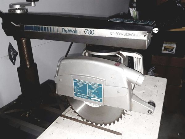 Dewalt 780 12" PowerShop Radial Arm Compound Mitor Saw W/Stand & Good
