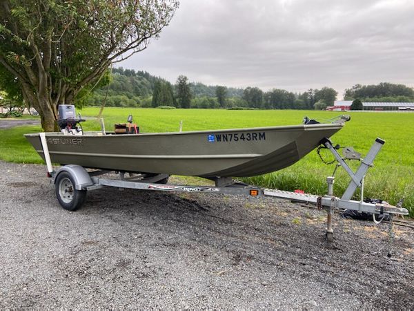 Aluminum Jet 16 foot aluminum jet, fishing boat for Sale in Stanwood