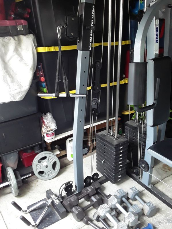 WEIDER PRO 4850 STANDIN POWER SQUAT PRESS BUTTERFLY ARM SPORTS TRAINING