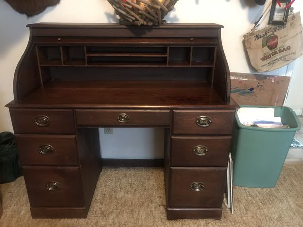 Small Wood Roll Top Desk For Sale In Woodland Ca Offerup