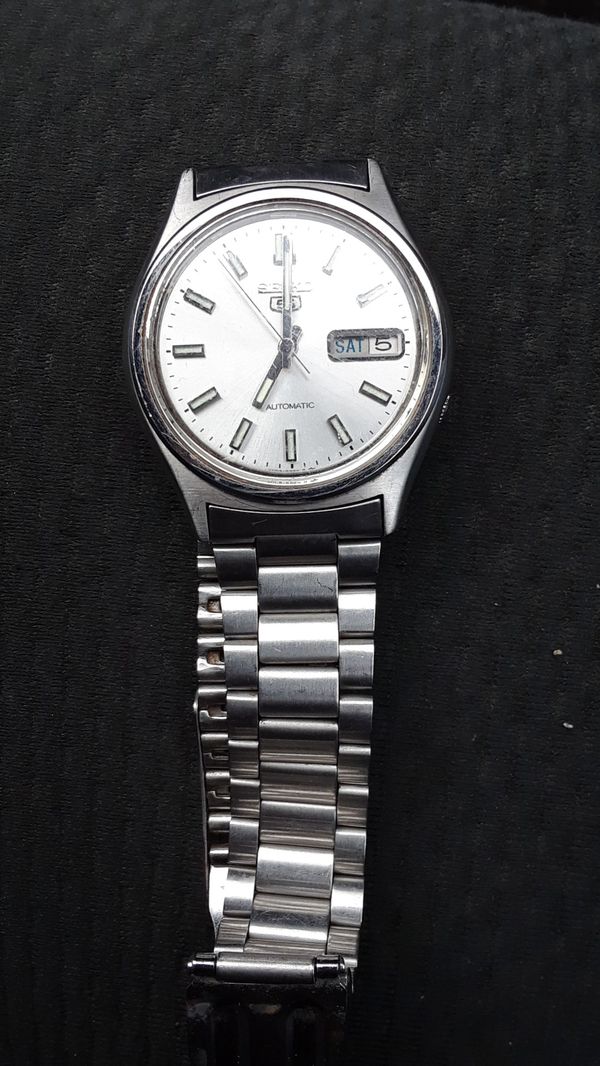 seiko men's snkl41 seiko 5 white dial stainless steel automatic watch