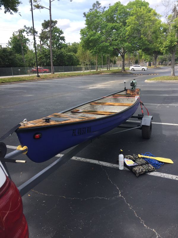 15‘6“ flat back canoe/ganoe fishing boat for Sale in Alafaya, FL OfferUp