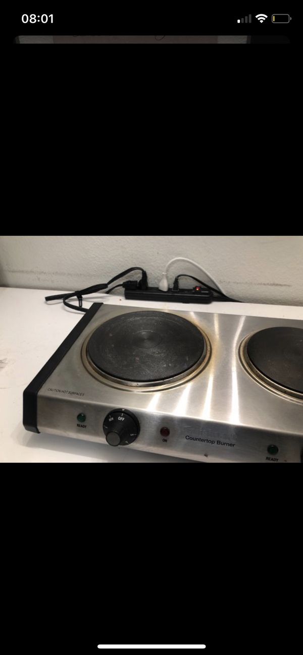 Cuisinart CastIron Double Burner Electric Hot Plate Stove for Sale in