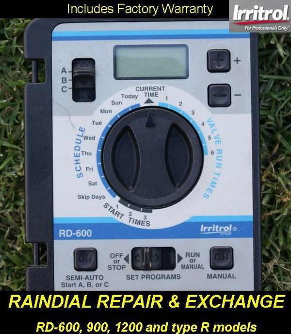 Irritrol / Hardie Rain Dial RD-600, RD-900, RD-1200 repair and exchange