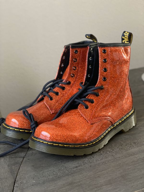 red glitter doc martens