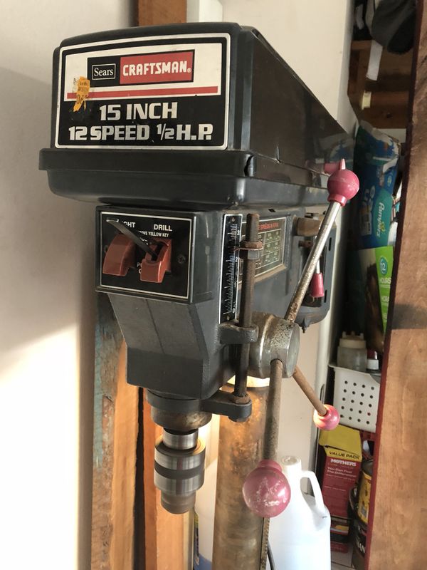 Craftsman Drill Press 12 Hp 15” 12 Speed For Sale In Fort Lauderdale