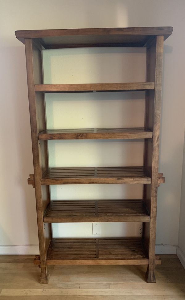 Cost Plus World Market AKIO 5 Shelf Bookcase Bookshelf Asian Inspired