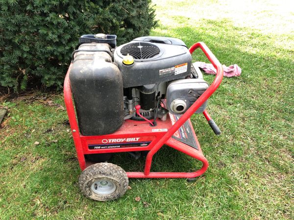 Electric start Troy Bilt 7550 Watt Generator for Sale in Pittsgrove ...