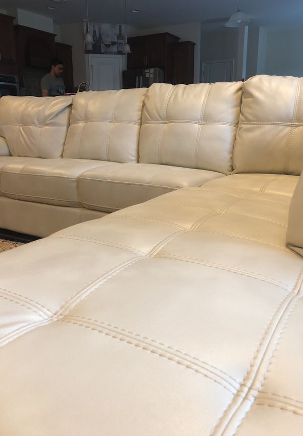 Bexley Square Cream 2 Pc Sectional Sofa With 5 Cushions For In Ming Ga Offerup