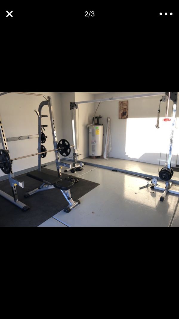 Olympic SQUAT RACK (weight set and bench/ tuff stuff)brand for Sale in Peoria, AZ OfferUp