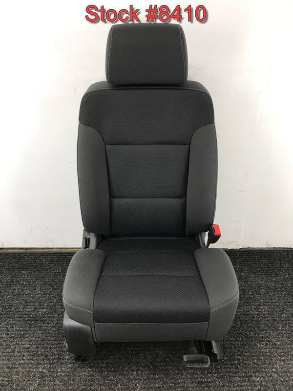 2014 Chevy Silverado Black Cloth 40/20/40 Bucket Bench Console Front Seats Seat Stock 8410 for