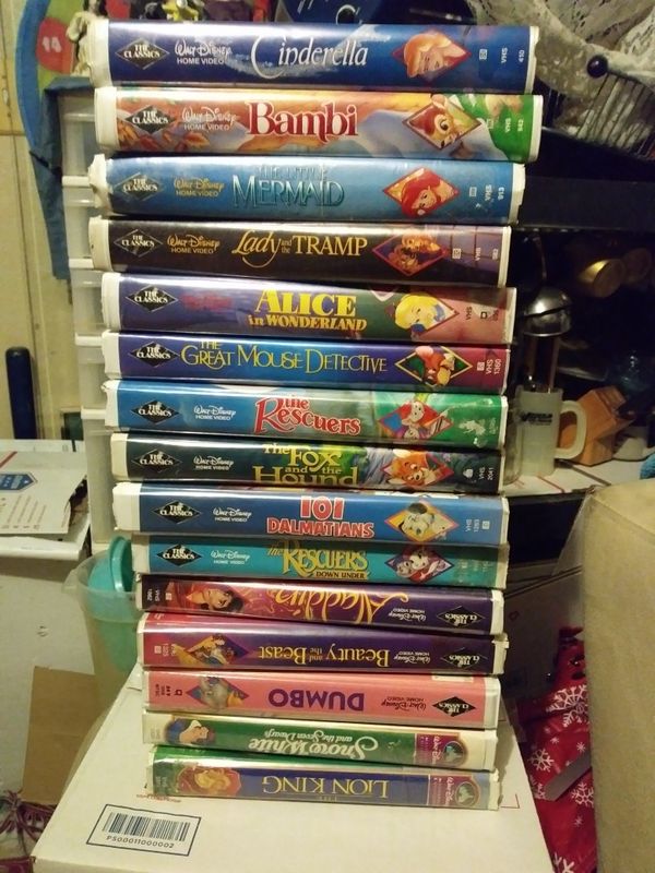 Total of 15 Disney VHS Movie Lot, 13 are Black Diamond & 2 are ...