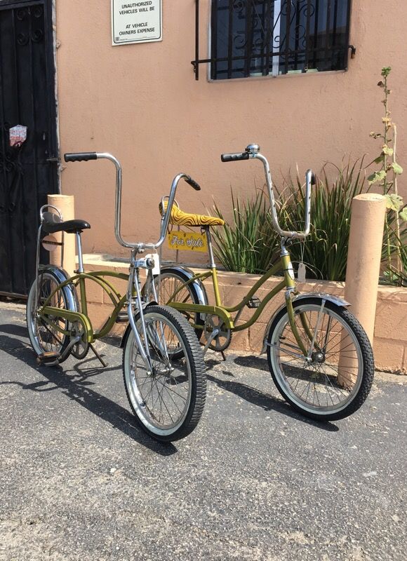 Original Vintage Chicago Schwinn 20” Low Rider Bikes bicycles His&Hers