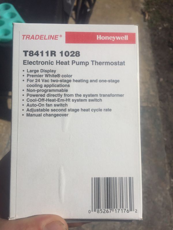 honeywell t8411r 1028 electronic heat pump thermostat brand new 10