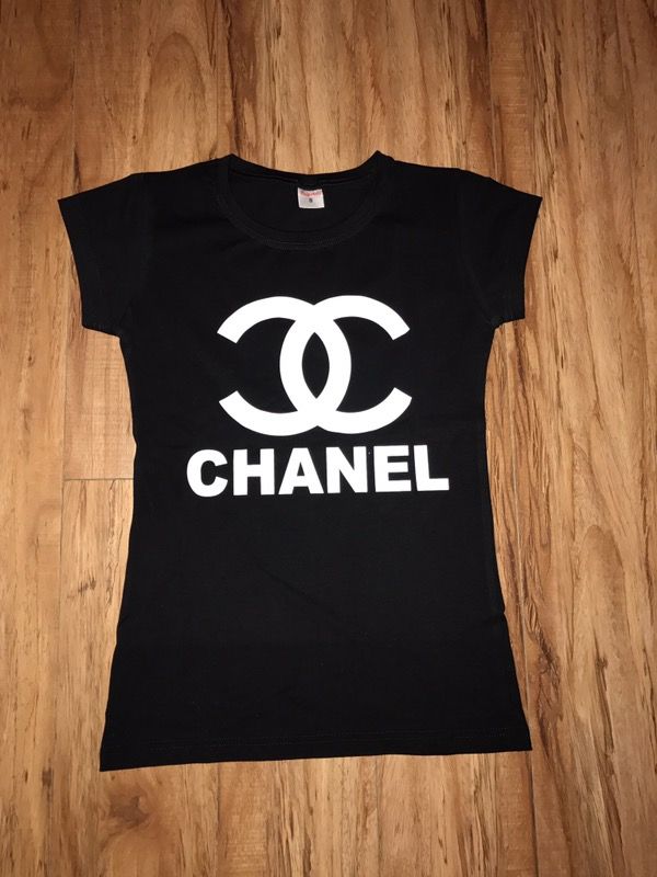 BLACK High quality CHANEL T-shirt Logo Shirt - S size $35 for Sale in