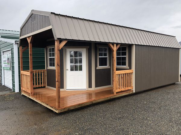 backyard shed - 12x28 deluxe porch package for sale in