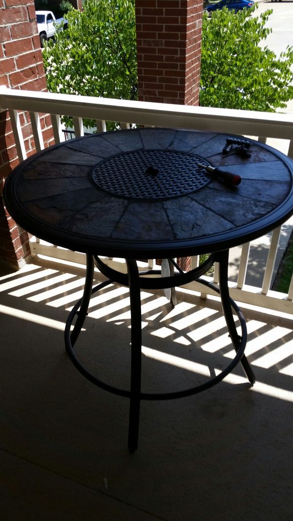 Allen Roth Safford 40 In W X 40 In L Round Aluminum Bar Table For Sale In Springdale Ar Offerup