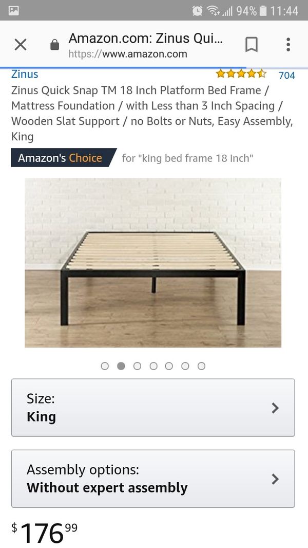 Queen And King Zinus Quick Snap 14 Or 18 Inch Platform Bed Frame 100sold