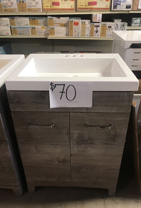 Glacier Bay Stancliff 24 in. Vanity White Washed Oak for Sale in