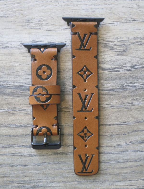 LOUIS VUITTON, GUCCI, BURBERRY, and MCM AUTHENTIC CUSTOM APPLE WATCH ...